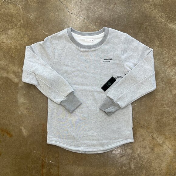 NWT Diamond Supply Co Stone Cut Scallop Pullover - Salt Small - Picture 2 of 6